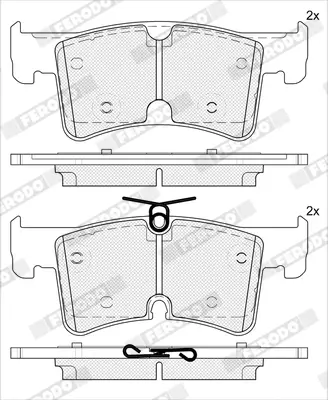 Bremsbelagsatz, Scheibenbremse Hinterachse FERODO FDB5556 Bild Bremsbelagsatz, Scheibenbremse Hinterachse FERODO FDB5556