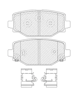 Bremsbelagsatz, Scheibenbremse Hinterachse FERODO FDB5574 Bild Bremsbelagsatz, Scheibenbremse Hinterachse FERODO FDB5574