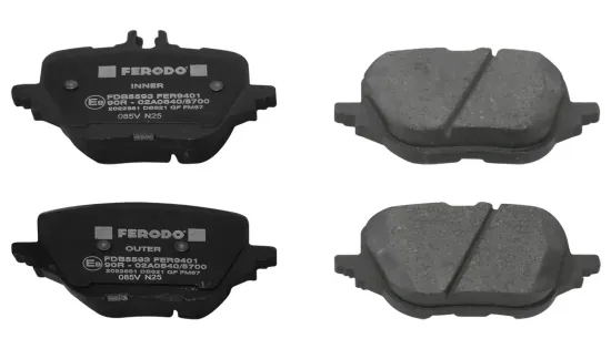Bremsbelagsatz, Scheibenbremse Hinterachse FERODO FDB5593 Bild Bremsbelagsatz, Scheibenbremse Hinterachse FERODO FDB5593