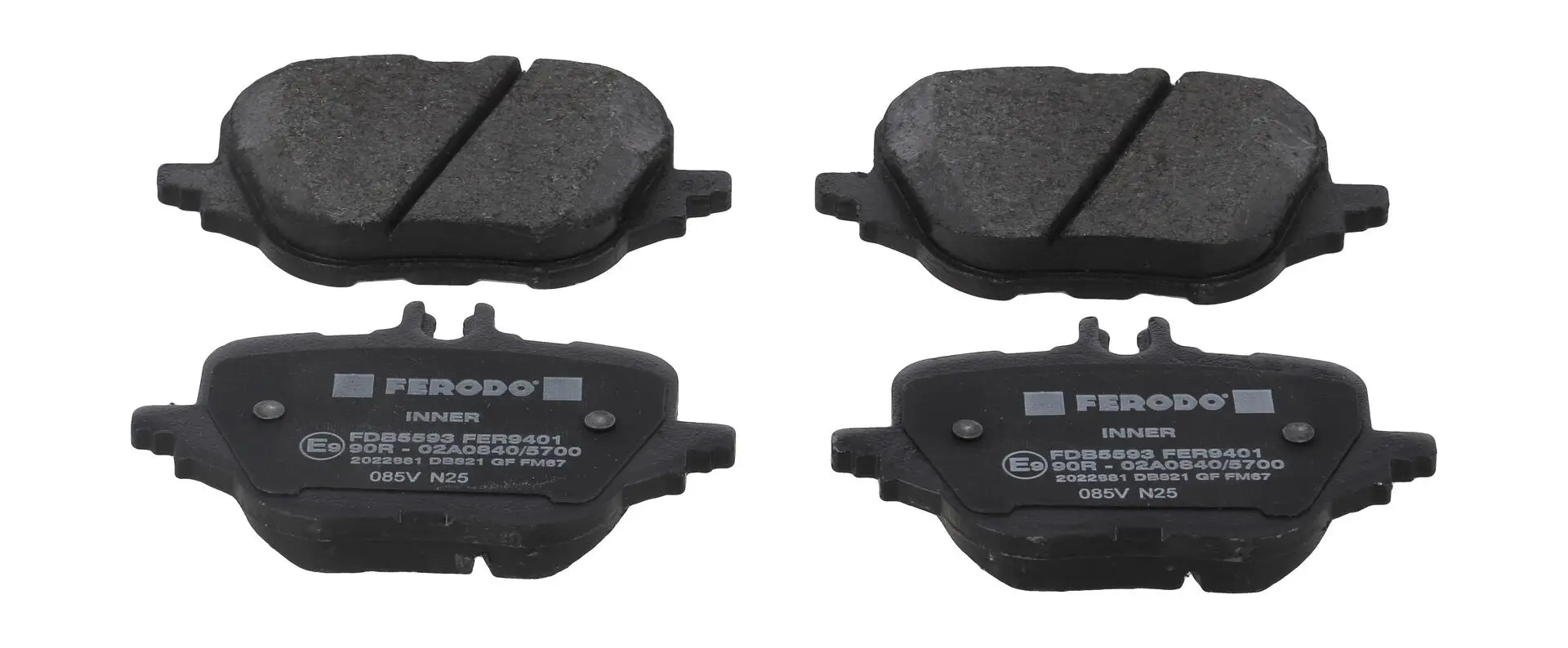 Bremsbelagsatz, Scheibenbremse Hinterachse FERODO FDB5593