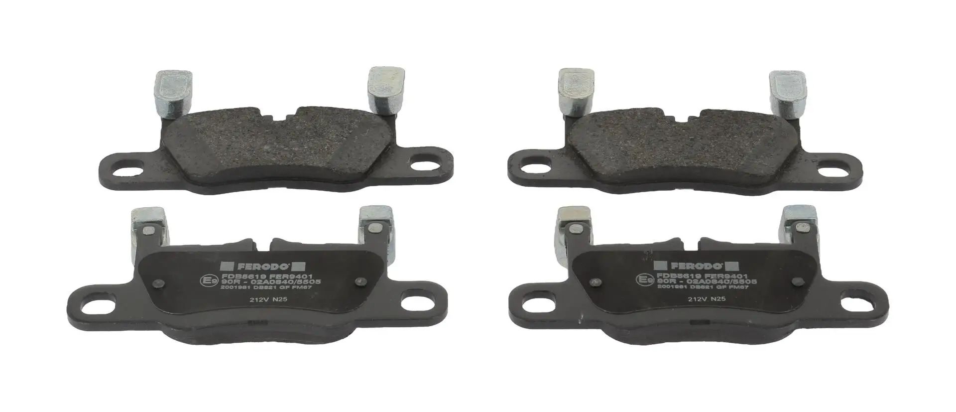 Bremsbelagsatz, Scheibenbremse Hinterachse FERODO FDB5619