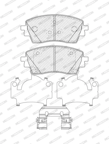 Bremsbelagsatz, Scheibenbremse Vorderachse FERODO FDB5632 Bild Bremsbelagsatz, Scheibenbremse Vorderachse FERODO FDB5632