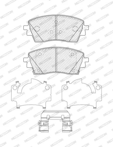 Bremsbelagsatz, Scheibenbremse Vorderachse FERODO FDB5633 Bild Bremsbelagsatz, Scheibenbremse Vorderachse FERODO FDB5633