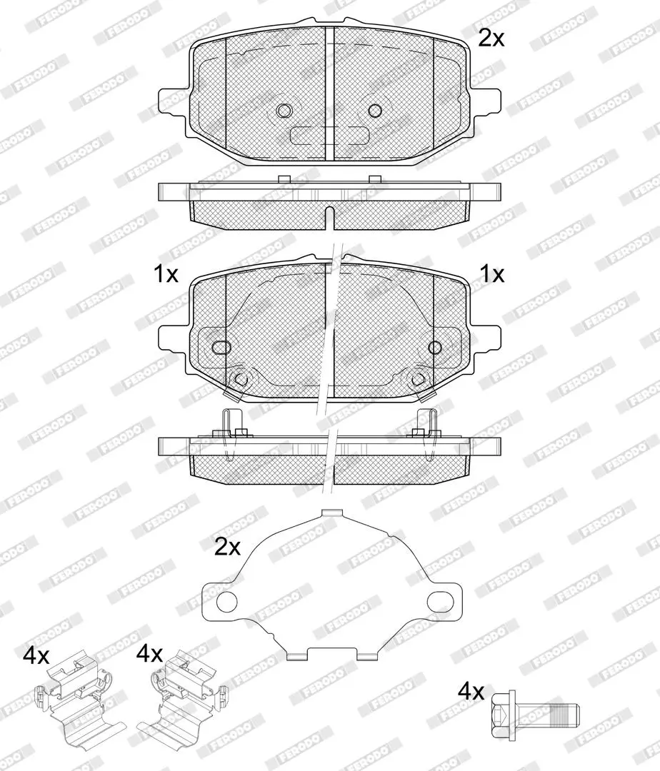 Bremsbelagsatz, Scheibenbremse Hinterachse FERODO FDB5634