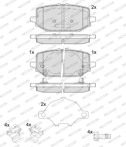Bremsbelagsatz, Scheibenbremse Hinterachse FERODO FDB5634 Bild Bremsbelagsatz, Scheibenbremse Hinterachse FERODO FDB5634