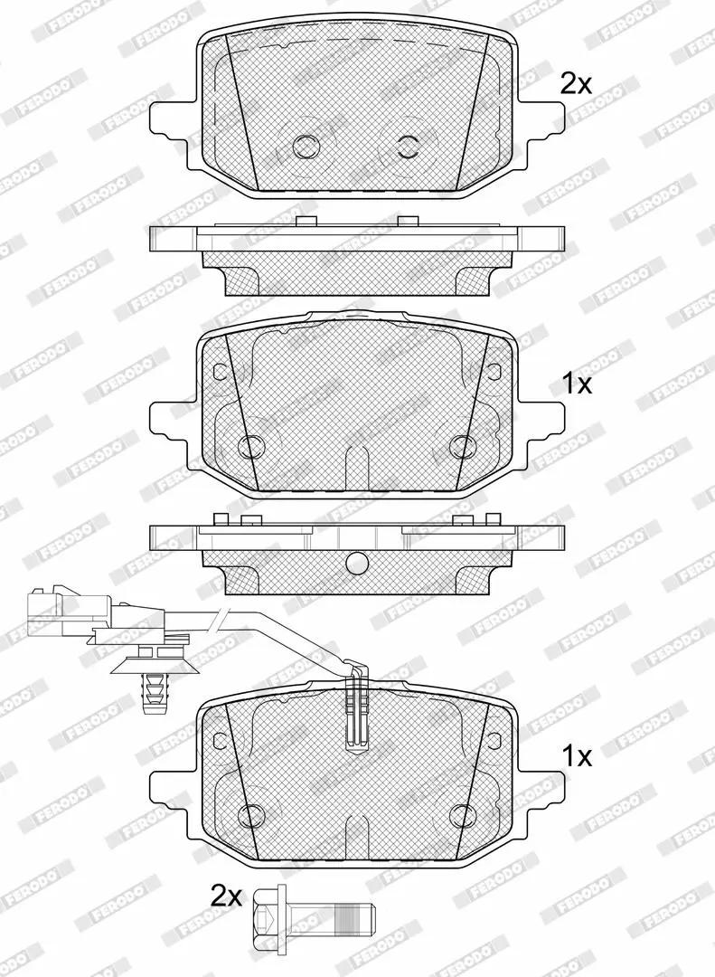 Bremsbelagsatz, Scheibenbremse FERODO FDB5636