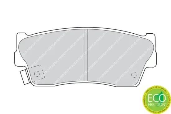 Bremsbelagsatz, Scheibenbremse Vorderachse FERODO FDB712 Bild Bremsbelagsatz, Scheibenbremse Vorderachse FERODO FDB712