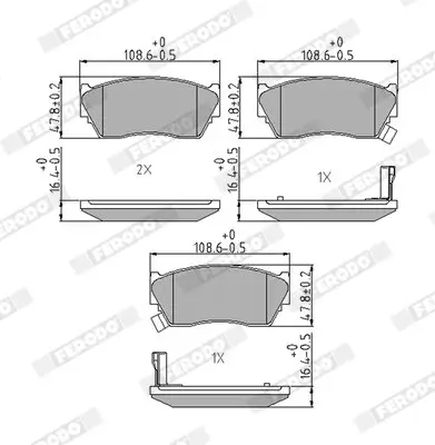 Bremsbelagsatz, Scheibenbremse FERODO FDB763 Bild Bremsbelagsatz, Scheibenbremse FERODO FDB763