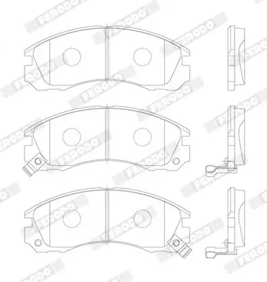 Bremsbelagsatz, Scheibenbremse Vorderachse FERODO FDB765 Bild Bremsbelagsatz, Scheibenbremse Vorderachse FERODO FDB765
