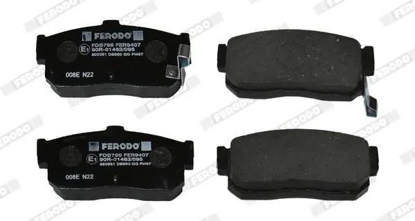 Bremsbelagsatz, Scheibenbremse Hinterachse FERODO FDB796
