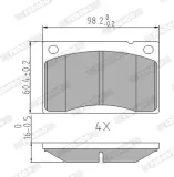 Bremsbelagsatz, Scheibenbremse Vorderachse FERODO FDB813