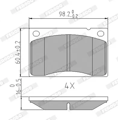 Bremsbelagsatz, Scheibenbremse Vorderachse FERODO FDB813 Bild Bremsbelagsatz, Scheibenbremse Vorderachse FERODO FDB813