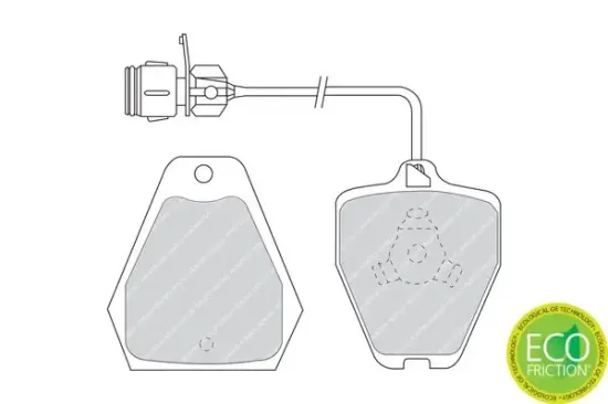 Bremsbelagsatz, Scheibenbremse Vorderachse FERODO FDB985 Bild Bremsbelagsatz, Scheibenbremse Vorderachse FERODO FDB985