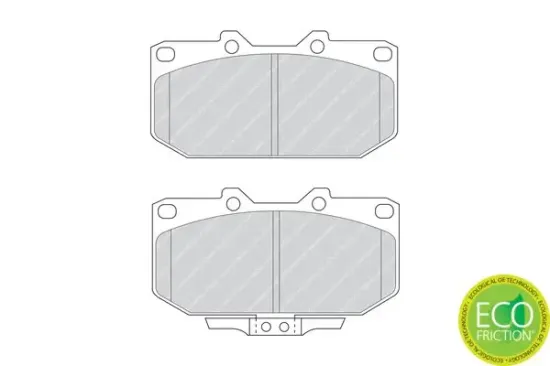 Bremsbelagsatz, Scheibenbremse Vorderachse FERODO FDB986 Bild Bremsbelagsatz, Scheibenbremse Vorderachse FERODO FDB986
