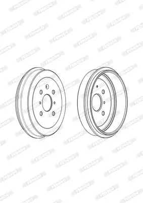 Bremstrommel Hinterachse FERODO FDR329265 Bild Bremstrommel Hinterachse FERODO FDR329265