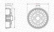 Bremstrommel Hinterachse FERODO FDR329836