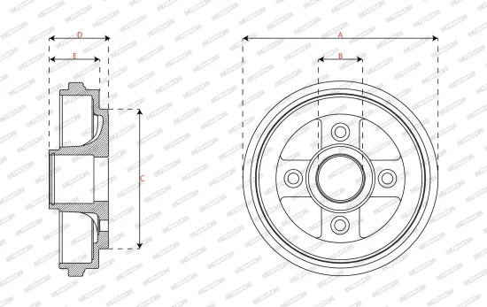 Bremstrommel FERODO FDR329856 Bild Bremstrommel FERODO FDR329856