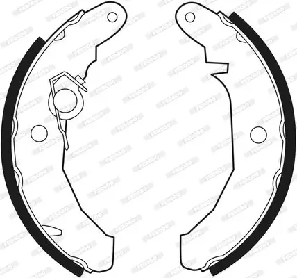 Bremsbackensatz Hinterachse FERODO FSB187 Bild Bremsbackensatz Hinterachse FERODO FSB187