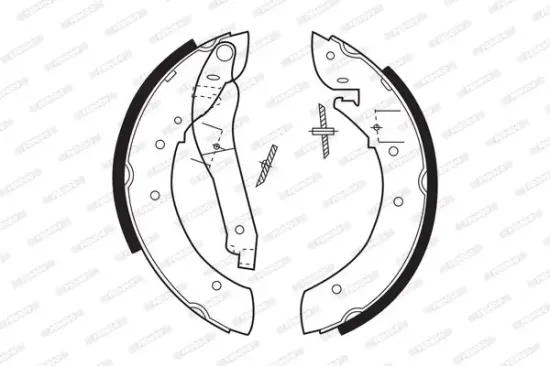 Bremsbackensatz Hinterachse FERODO FSB194 Bild Bremsbackensatz Hinterachse FERODO FSB194