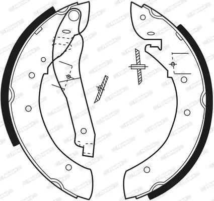 Bremsbackensatz Hinterachse FERODO FSB194 Bild Bremsbackensatz Hinterachse FERODO FSB194