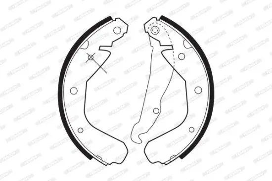 Bremsbackensatz Hinterachse FERODO FSB216 Bild Bremsbackensatz Hinterachse FERODO FSB216