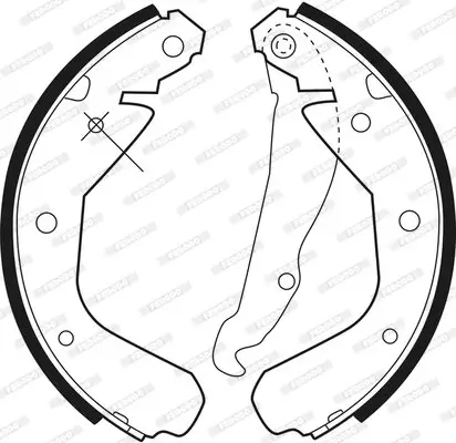 Bremsbackensatz Hinterachse FERODO FSB216 Bild Bremsbackensatz Hinterachse FERODO FSB216