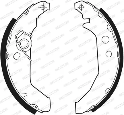 Bremsbackensatz Hinterachse FERODO FSB265 Bild Bremsbackensatz Hinterachse FERODO FSB265