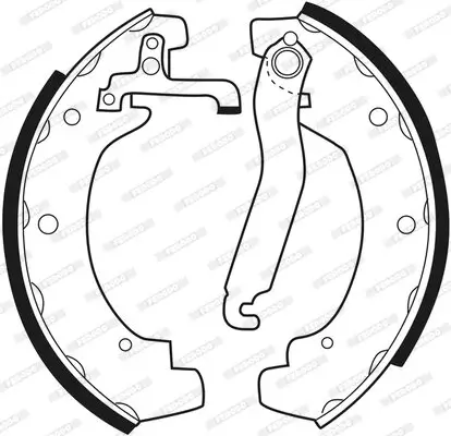 Bremsbackensatz Hinterachse FERODO FSB279 Bild Bremsbackensatz Hinterachse FERODO FSB279
