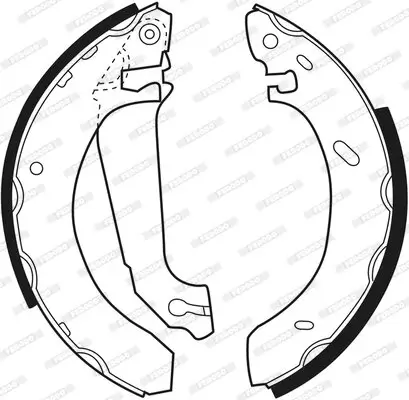 Bremsbackensatz Hinterachse FERODO FSB296 Bild Bremsbackensatz Hinterachse FERODO FSB296