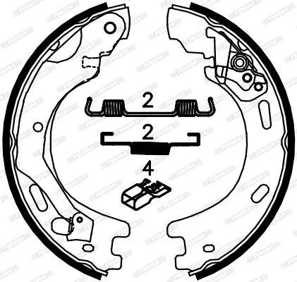 Bremsbackensatz, Feststellbremse Hinterachse FERODO FSB4062 Bild Bremsbackensatz, Feststellbremse Hinterachse FERODO FSB4062