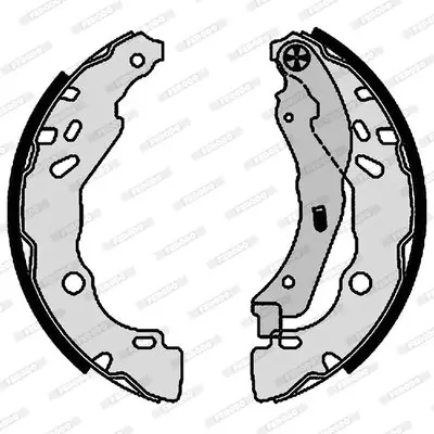 Bremsbackensatz Hinterachse FERODO FSB4160 Bild Bremsbackensatz Hinterachse FERODO FSB4160