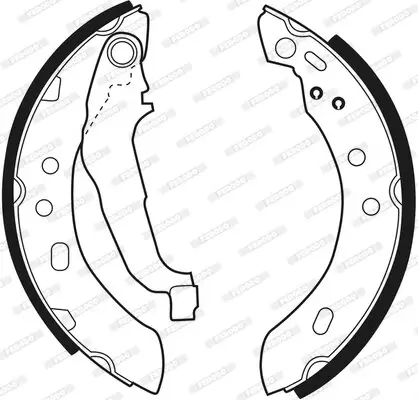 Bremsbackensatz Hinterachse FERODO FSB417 Bild Bremsbackensatz Hinterachse FERODO FSB417