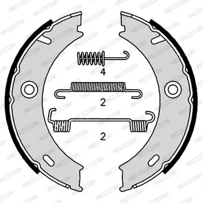 Bremsbackensatz, Feststellbremse Hinterachse FERODO FSB4190 Bild Bremsbackensatz, Feststellbremse Hinterachse FERODO FSB4190