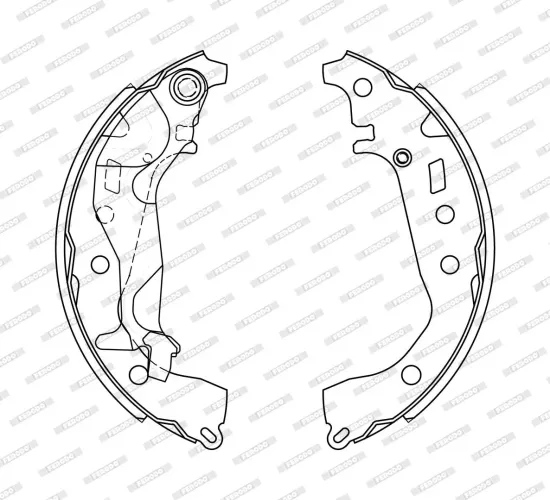 Bremsbackensatz Hinterachse FERODO FSB4341 Bild Bremsbackensatz Hinterachse FERODO FSB4341