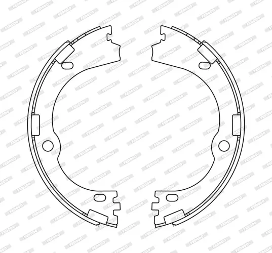 Bremsbackensatz Hinterachse FERODO FSB4342 Bild Bremsbackensatz Hinterachse FERODO FSB4342