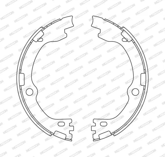 Bremsbackensatz Hinterachse FERODO FSB4344 Bild Bremsbackensatz Hinterachse FERODO FSB4344