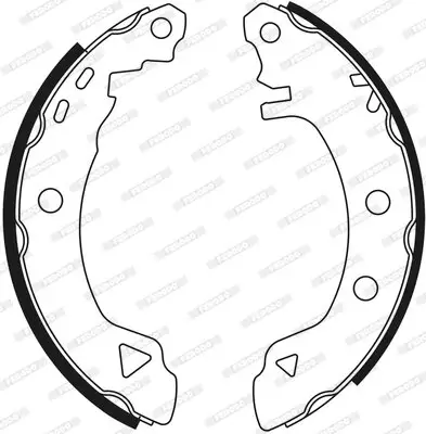 Bremsbackensatz Hinterachse FERODO FSB553 Bild Bremsbackensatz Hinterachse FERODO FSB553