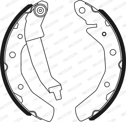 Bremsbackensatz Hinterachse FERODO FSB566 Bild Bremsbackensatz Hinterachse FERODO FSB566