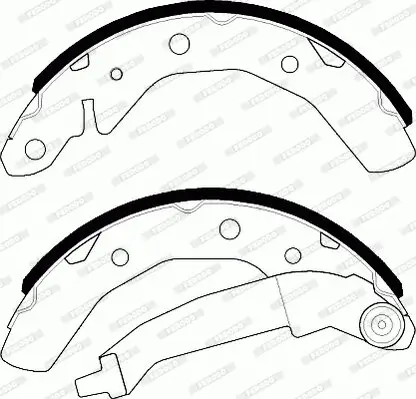 Bremsbackensatz Hinterachse FERODO FSB566 Bild Bremsbackensatz Hinterachse FERODO FSB566