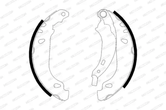 Bremsbackensatz Hinterachse FERODO FSB584 Bild Bremsbackensatz Hinterachse FERODO FSB584