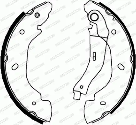 Bremsbackensatz Hinterachse FERODO FSB596R Bild Bremsbackensatz Hinterachse FERODO FSB596R