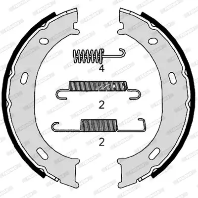 Bremsbackensatz, Feststellbremse Hinterachse FERODO FSB624S