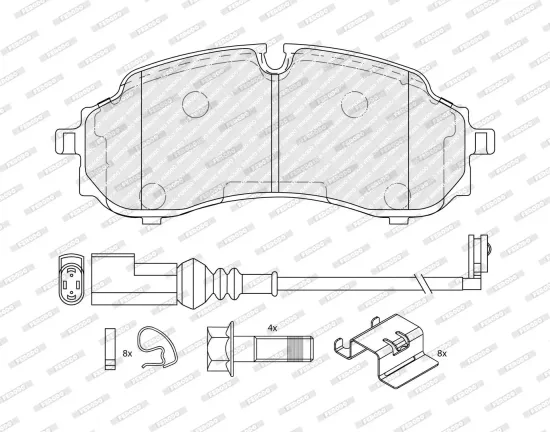 Bremsbelagsatz, Scheibenbremse Vorderachse FERODO FVR5539 Bild Bremsbelagsatz, Scheibenbremse Vorderachse FERODO FVR5539