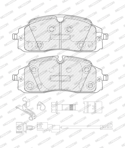 Bremsbelagsatz, Scheibenbremse Vorderachse FERODO FVR5629 Bild Bremsbelagsatz, Scheibenbremse Vorderachse FERODO FVR5629