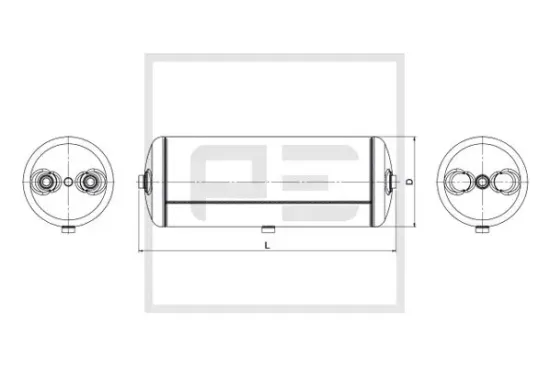 Luftbehälter, Druckluftanlage PE Automotive 036.359-80A Bild Luftbehälter, Druckluftanlage PE Automotive 036.359-80A
