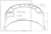 Bremstrommel PE Automotive 046.687-00A
