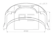Bremstrommel PE Automotive 046.833-00A