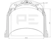 Bremstrommel Hinterachse PE Automotive 066.427-00A