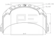 Bremstrommel PE Automotive 196.005-00A