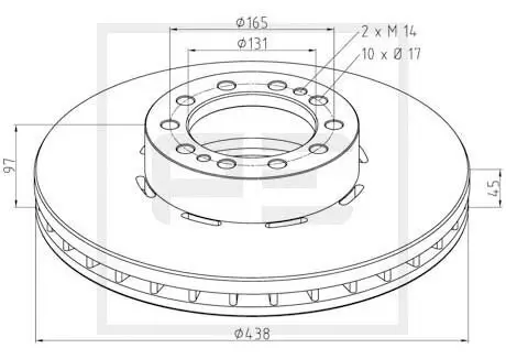 Bremsscheibe vorne PE Automotive 256.010-00A